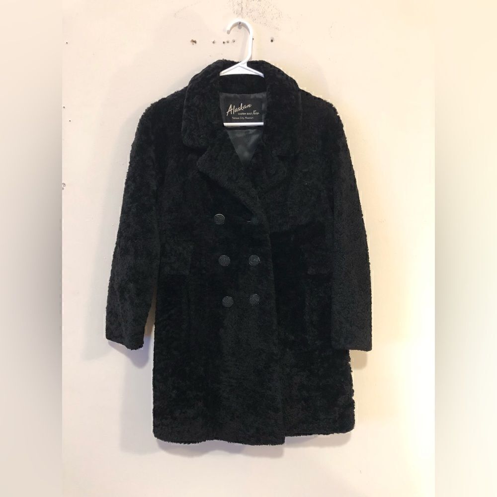 Vintage Alaskan Custom Built Fur Jacket Black